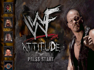 WWF Attitude title screen for Playstation